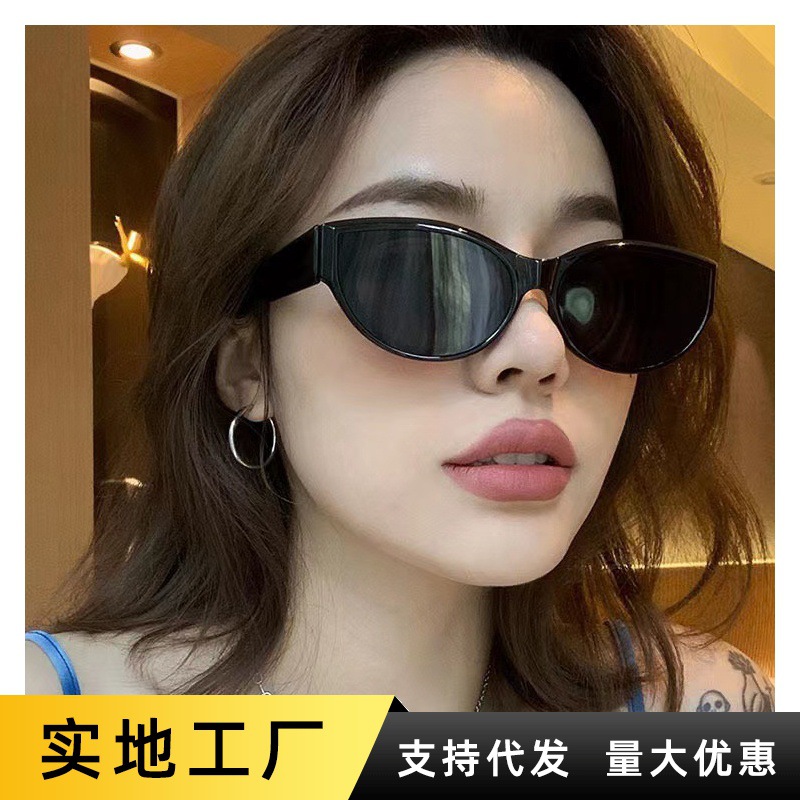 Jennie新款复古猫眼gm墨镜女小脸高级感小框欧美街拍太阳眼镜女详情9