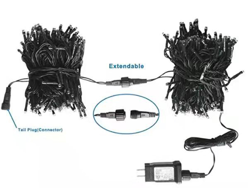 彩灯八功能公母接低压灯串防水树灯工程亮化装饰灯圣诞灯现货批发详情12