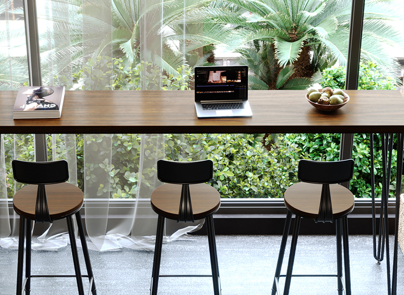 A10L阳台吧台桌长条桌家用靠墙实木休闲高脚桌小吧台窗边沙发侧边详情17