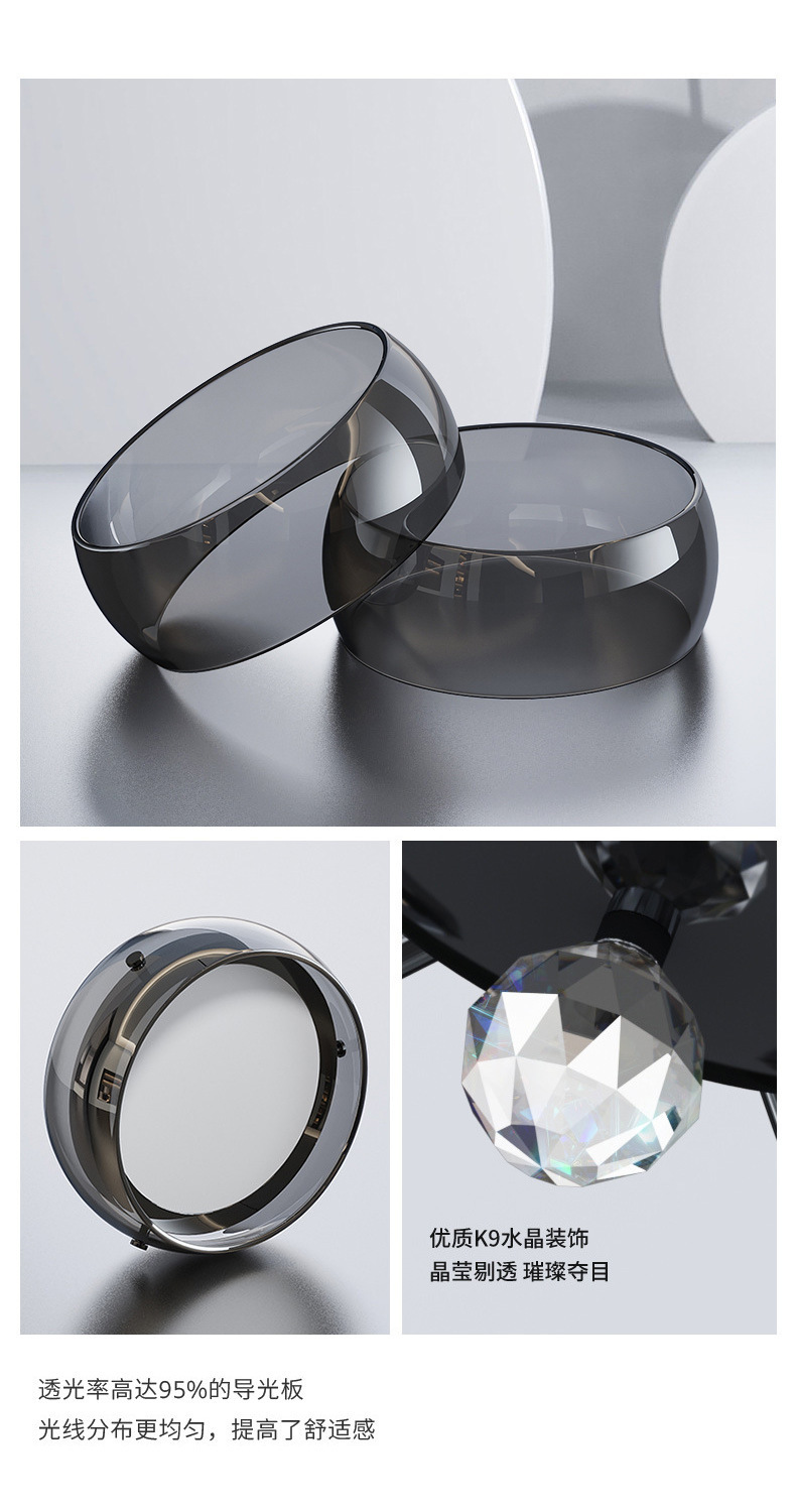 跨境电商餐厅吊灯现代简约餐桌灯高级感轻奢极简玻璃饭厅中山灯具详情14