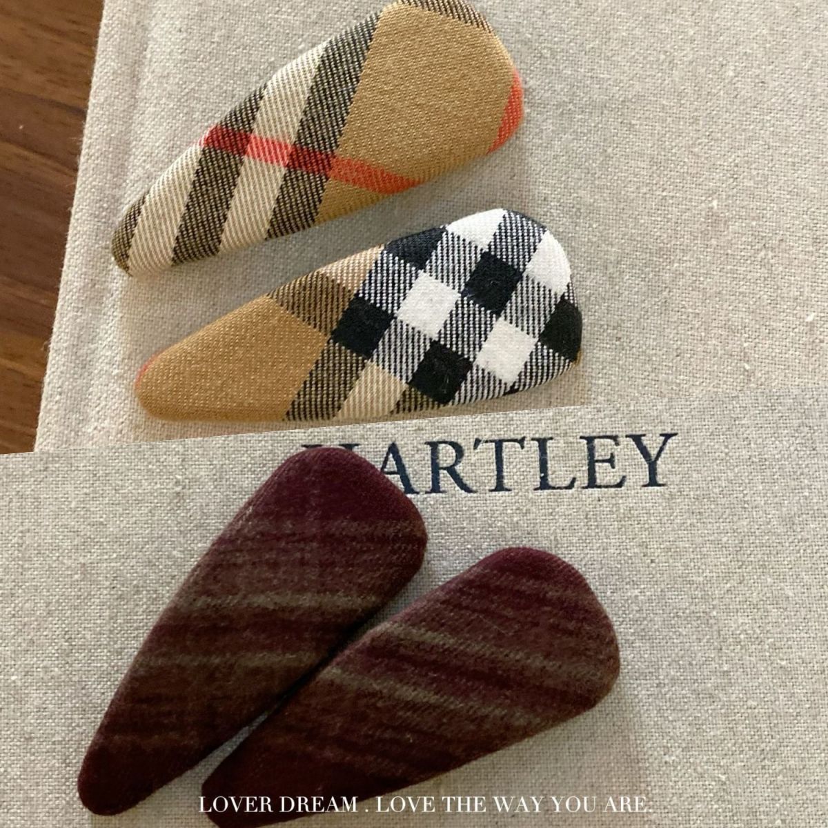 韩系新款格纹水滴BB夹气质复古前额刘海碎发侧边夹发卡夹子头饰女详情6