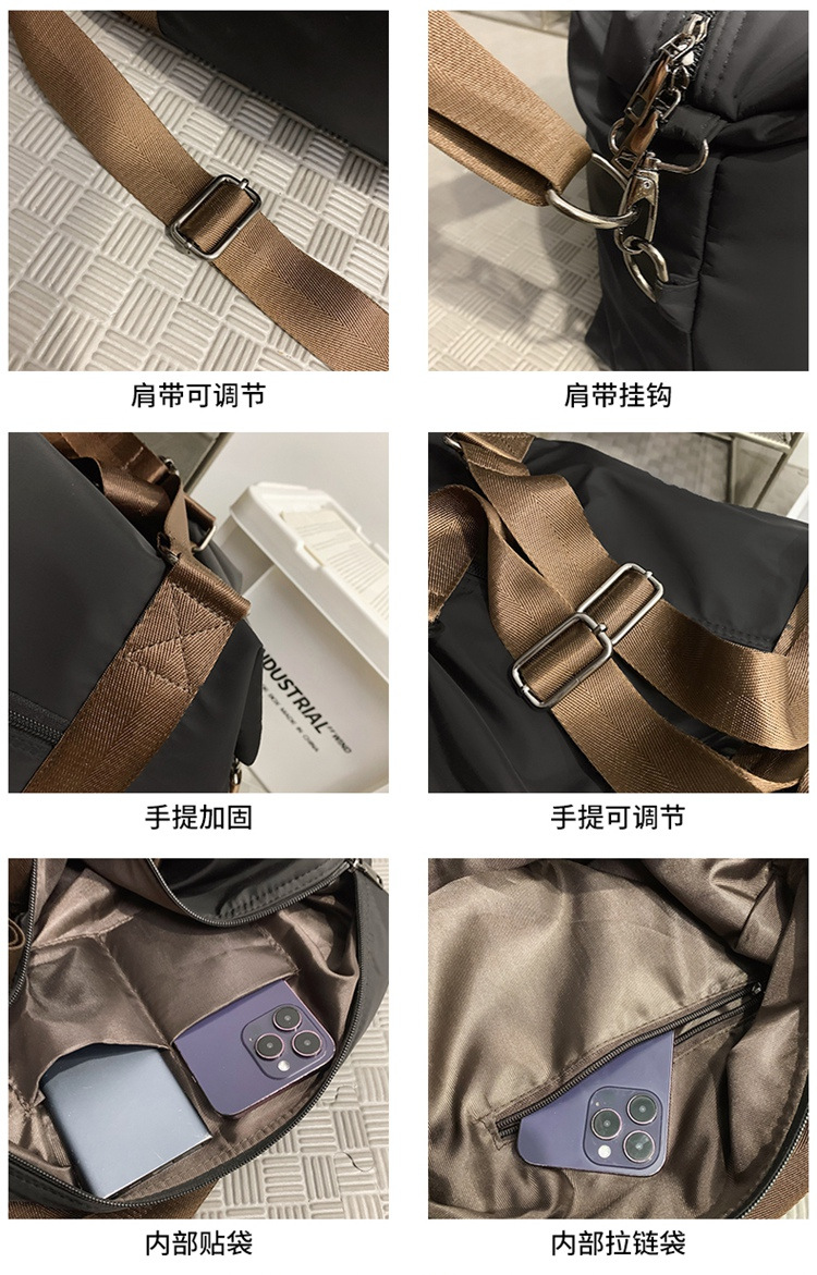 简约手提旅行包运动健身包短途出差外出行李包训练大容量收纳包详情49