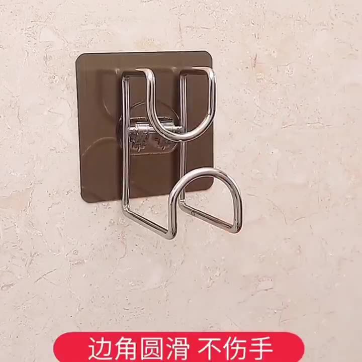 家用脸盆挂钩多功能免打孔壁挂卫生间厨房浴室收纳脸盆架置物架详情8