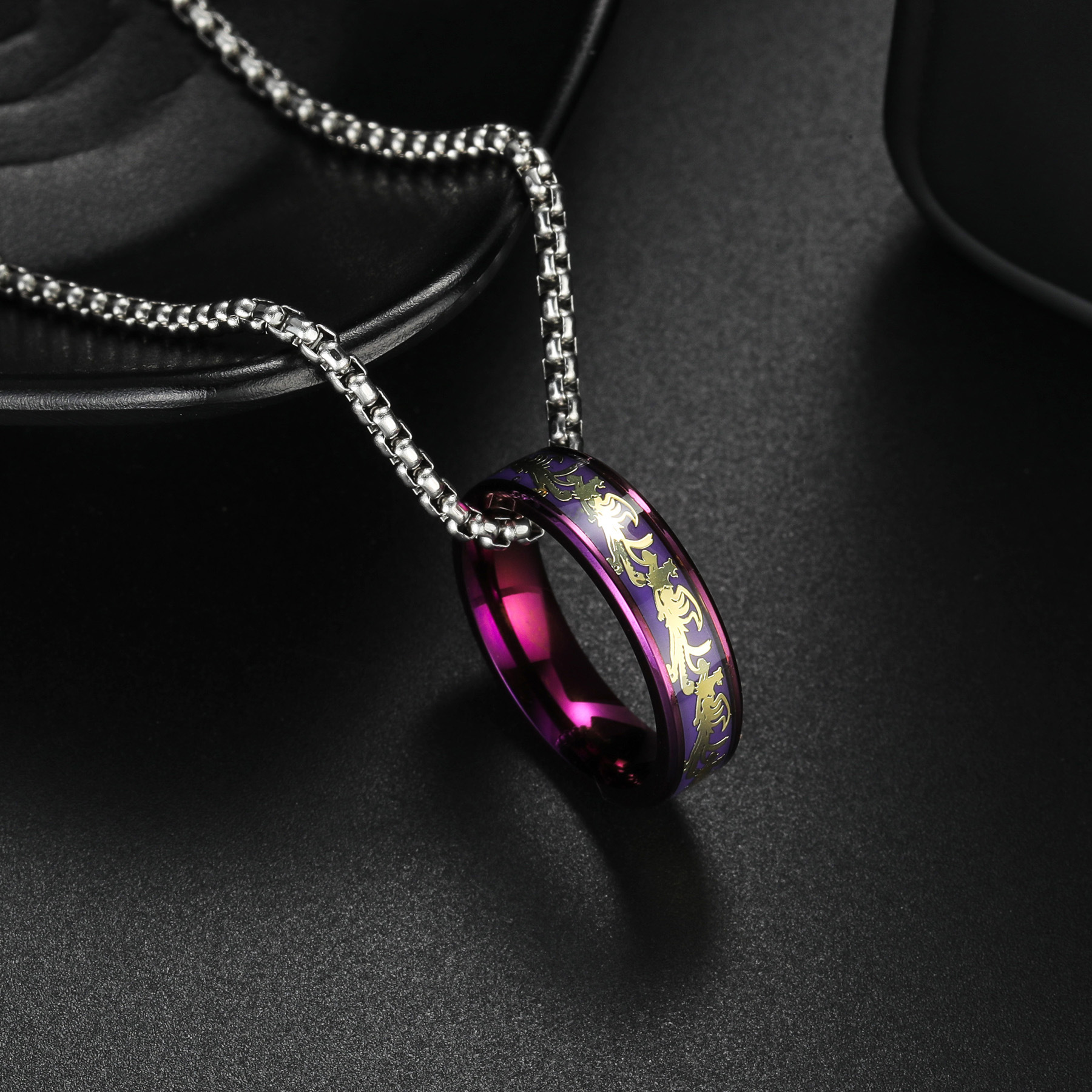 For the Year of the Dragon 2024, there will be a Chinese-style pendant with the zodiac sign of the Year of the Dragon. It will be a nine-purple fire pendant, a dragon and phoenix necklace, and a non-fading pearl chain for couples pic 4