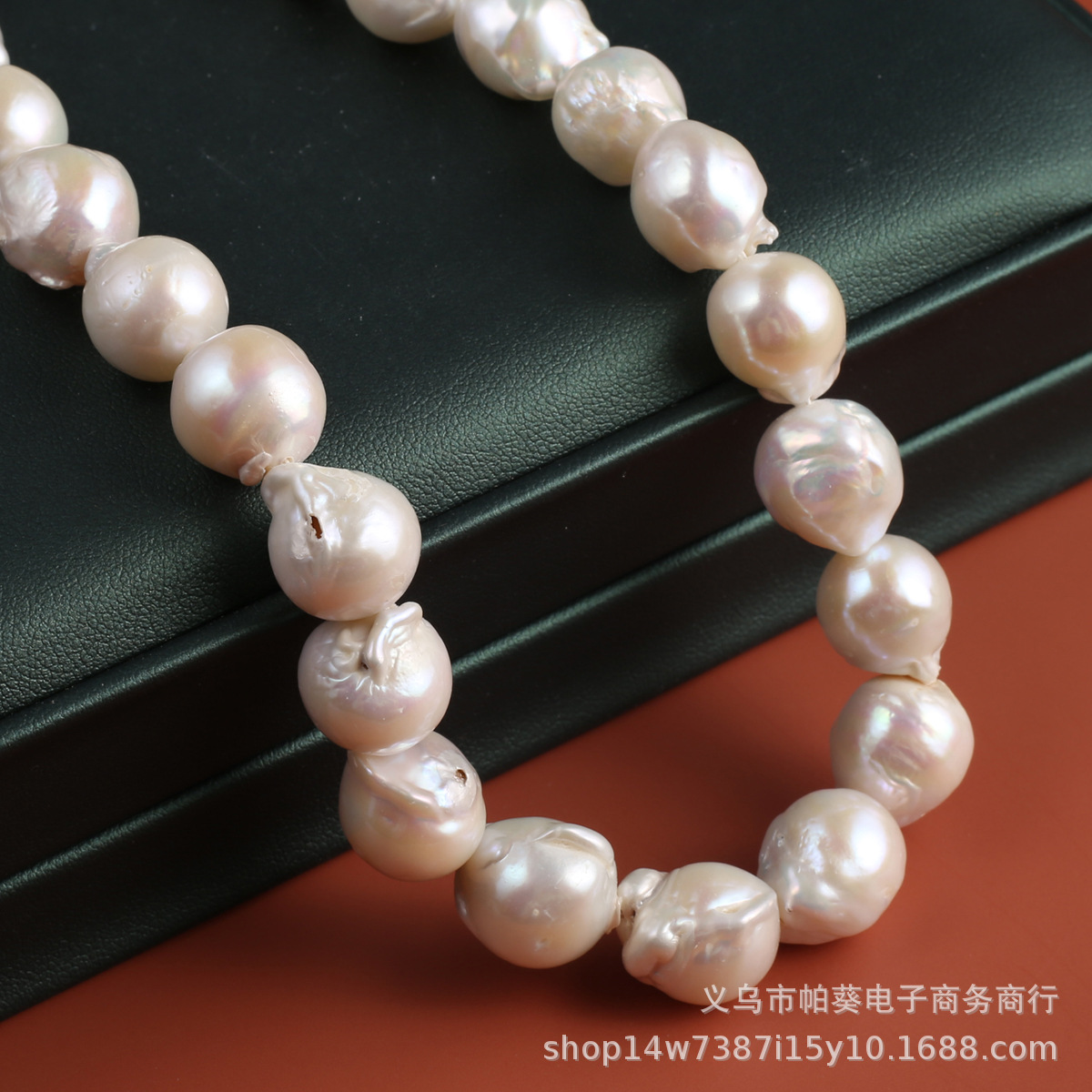 Natural pearl Baroque round beads DIY jewelry accessories, handcrafted jewelry necklaces, wholesale and production pic 5