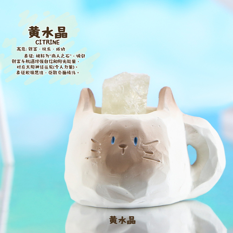 热销爆款动物PAI水晶石盲盒2.0系列带扩香石好寓意潮流桌面小摆件详情23