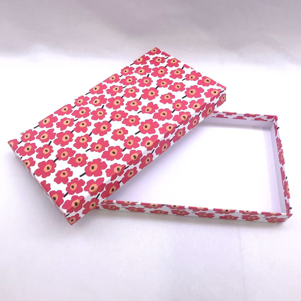 Fabricante al por mayor en stock caja de regalo cielo cubierta rectángulo estampado pañuelo bufanda caja pic 8