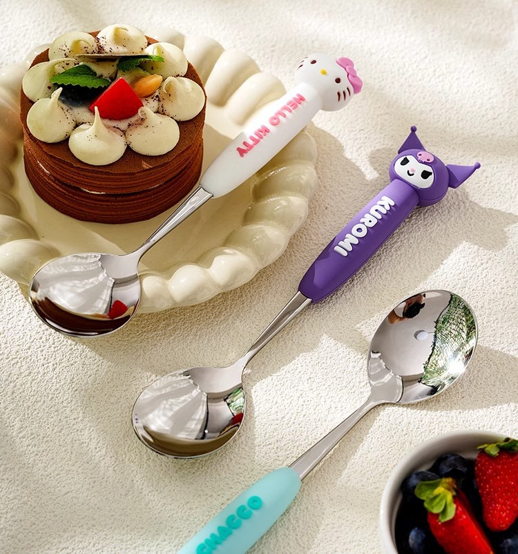 三丽鸥便携304不锈钢筷餐具套盒可爱儿童学生勺子筷子一套高颜值详情25