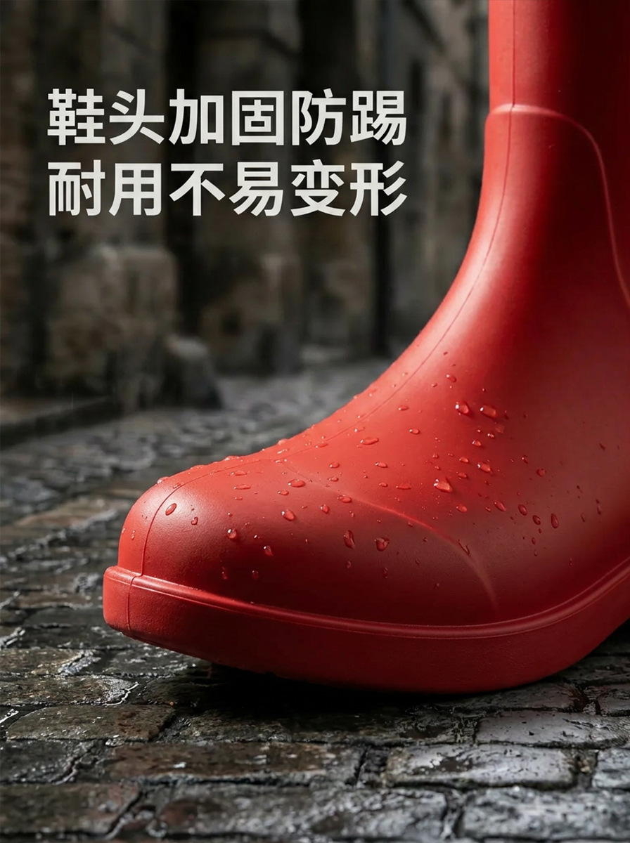 韩版雨鞋男女同款时尚外穿防滑水鞋耐磨软底成人保暖高筒雨靴详情6