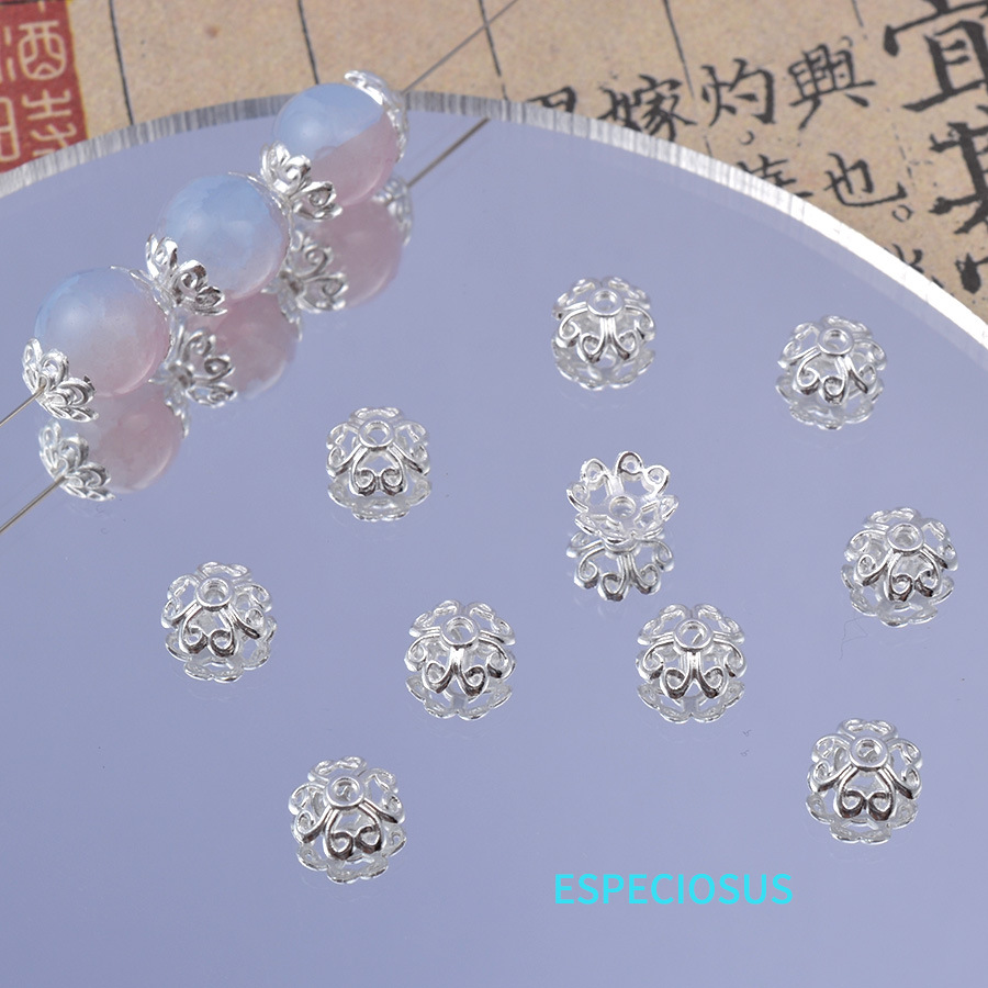 Hollowed-out carved alloy flower stands, diy jewelry accessories, metal flower spacers, earrings, bracelets, beaded materials, spacers pic 5