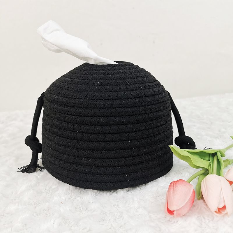 零食棉线收纳筐编织卡通家用客厅茶几储物床头钥匙桌面整理收纳篮详情4