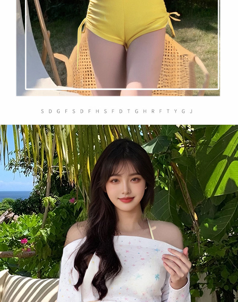 Swimsuit Women 2025 New style Two-piece Bikini Three-piece set with star print long-sleeved Sun protection vacation Bikini -125152 pic 13