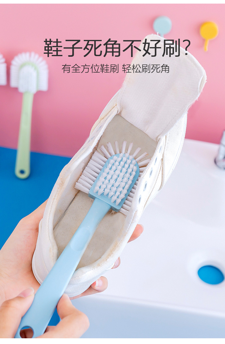 Shoe brushes, household plastic brushes, soft-bristled shoe washing brushes, clothing cleaning, multi-functional five-sided plastic laundry and shoe washing brushes wholesale pic 4