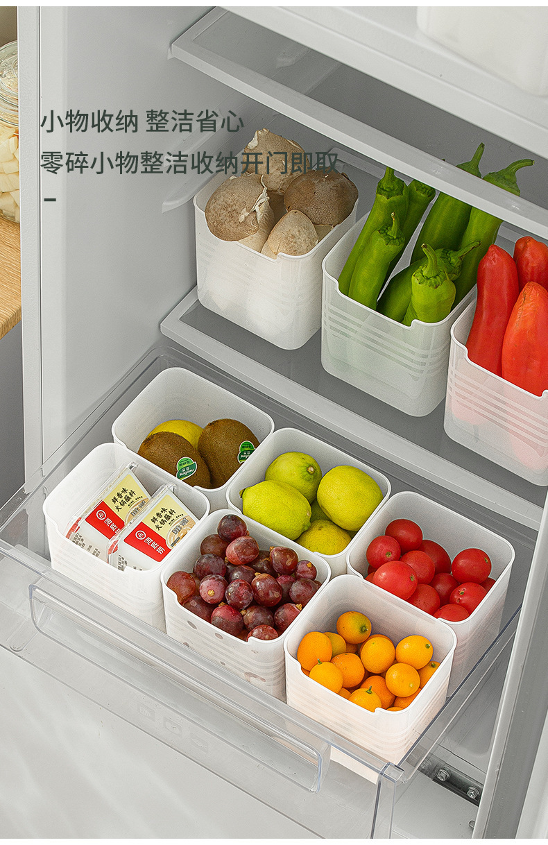 冰箱侧门收纳盒便携多功能分类冰箱置物盒家用大容量拓展冷藏盒详情20
