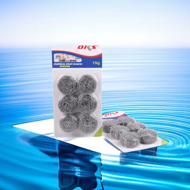 家用钢丝球不锈钢清洁球锅刷洗碗刷钢丝球厨房洗碗清洁球OKS详情3