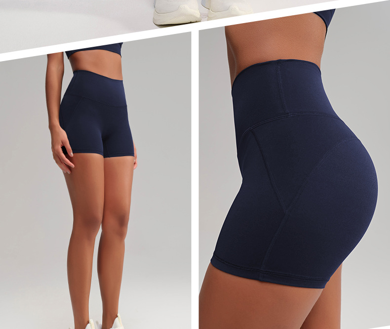 No underpants, high-waisted peach hips, high-elastic hot pants, no embarrassing lines, sports shorts, running, fitness, yoga pants for women pic 36