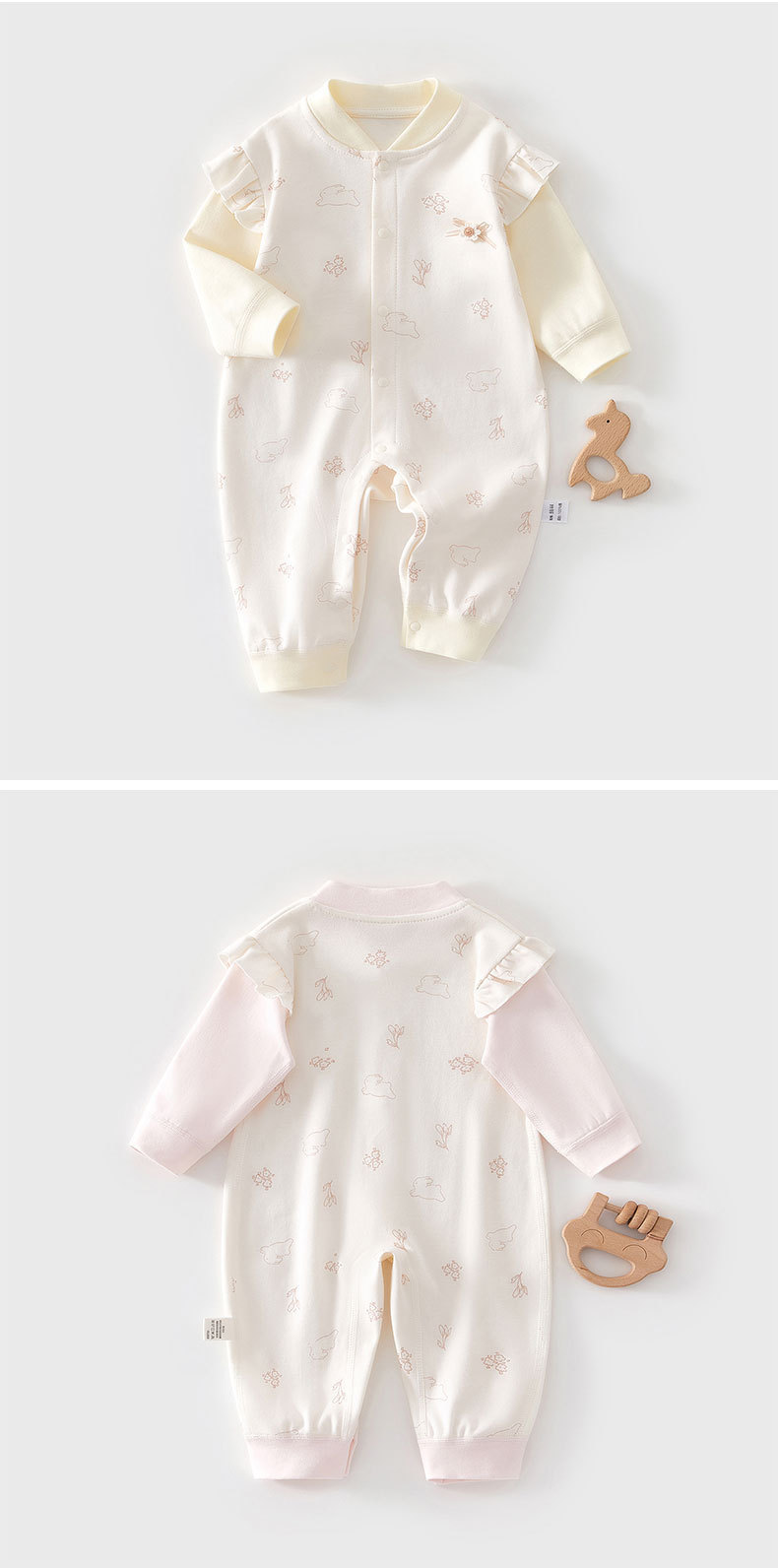 婴儿连体衣纯棉春秋款女宝宝小公主四季衣服新生月子服婴幼儿爬服详情11