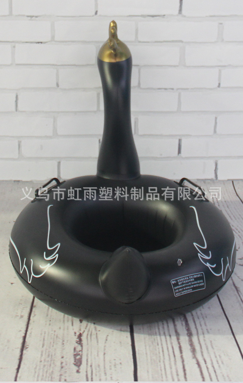 扶手黑天鹅水上充气儿童玩具座圈带翅膀防侧翻游泳圈婴儿坐圈批发详情10