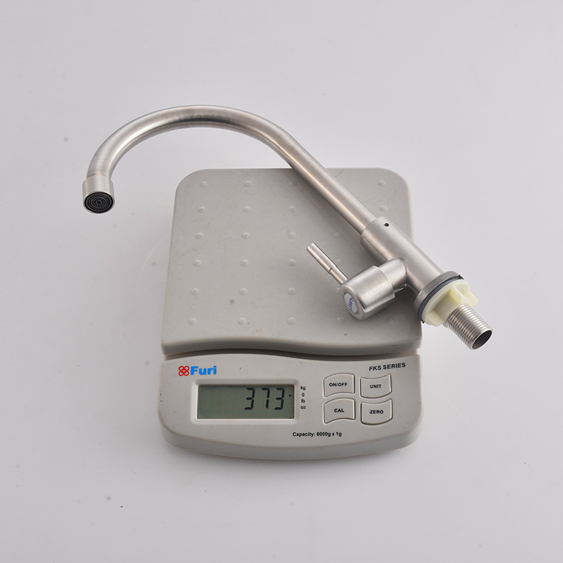 Kitchen single-cooling faucet, single-pipe cold water, 304 stainless steel sink, sink, ball bearing faucet, bathroom wholesale pic 20