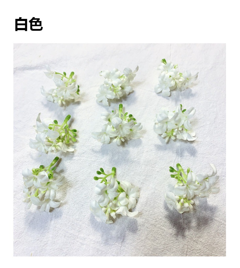 九里香仿真花桂花花头园林造景DIY丁香花绢布头饰配件厂家直供办公文化仿真枝叶树详情5