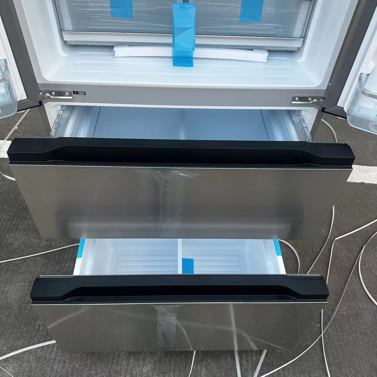 French-style four-door refrigerator with water dispenser, air-cooled frost-free large-capacity household refrigerator, export and foreign trade refrigerator pic 8