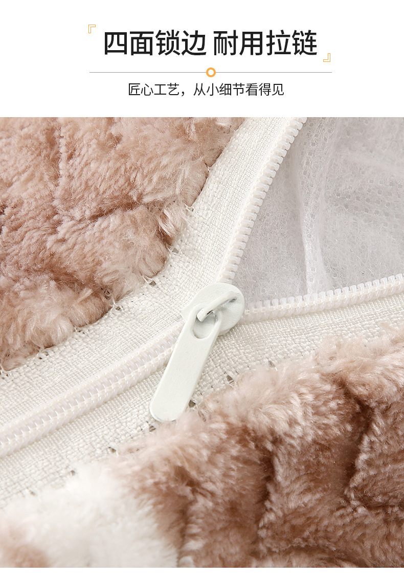 编织条纹抱枕 沙发靠垫 雪尼尔毛绒家居装饰靠枕详情4