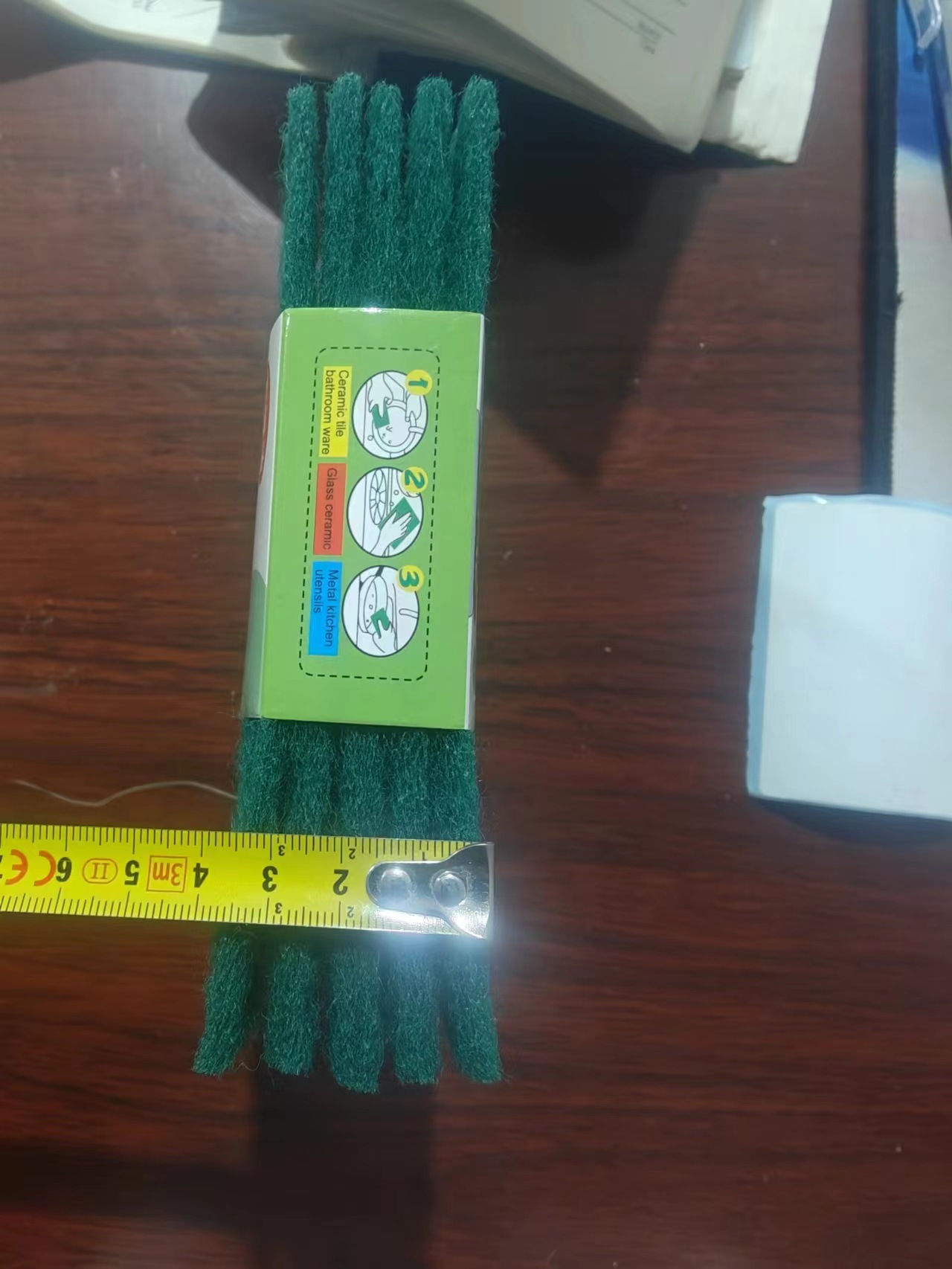 【 Zone 3-9 】5 pieces of green scouring pads 300 yuan per box, 5 pieces of scouring pads, dishcloths, kitchen dishcloths 1 yuan, wholesale of daily necessities pic 1
