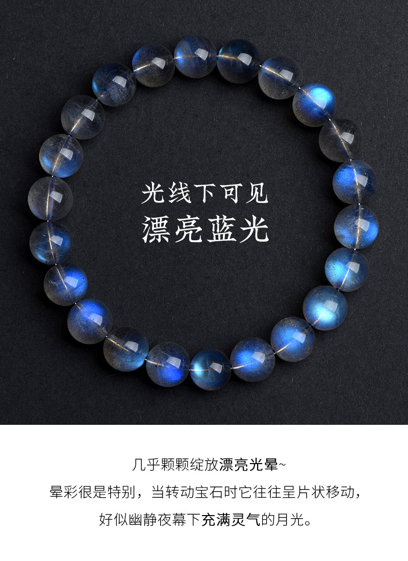 Jiuya Crystal 7a Grade Natural grey Moonstone loose beads Feldspar semi-finished DIY jewelry bead wholesale pic 11