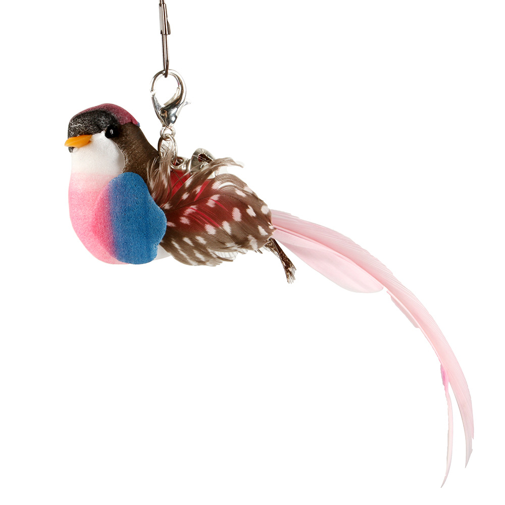 Z新款猫玩具羽毛逗猫棒飞鸟铃铛替换头解闷逗趣宠物用品厂家批发详情12