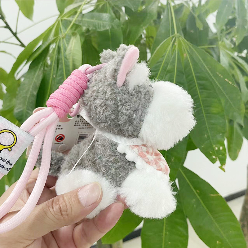 Cute plush Schnauzer dog keychain plush toy, schoolbag pendant, claw machine doll, birthday gift pic 11