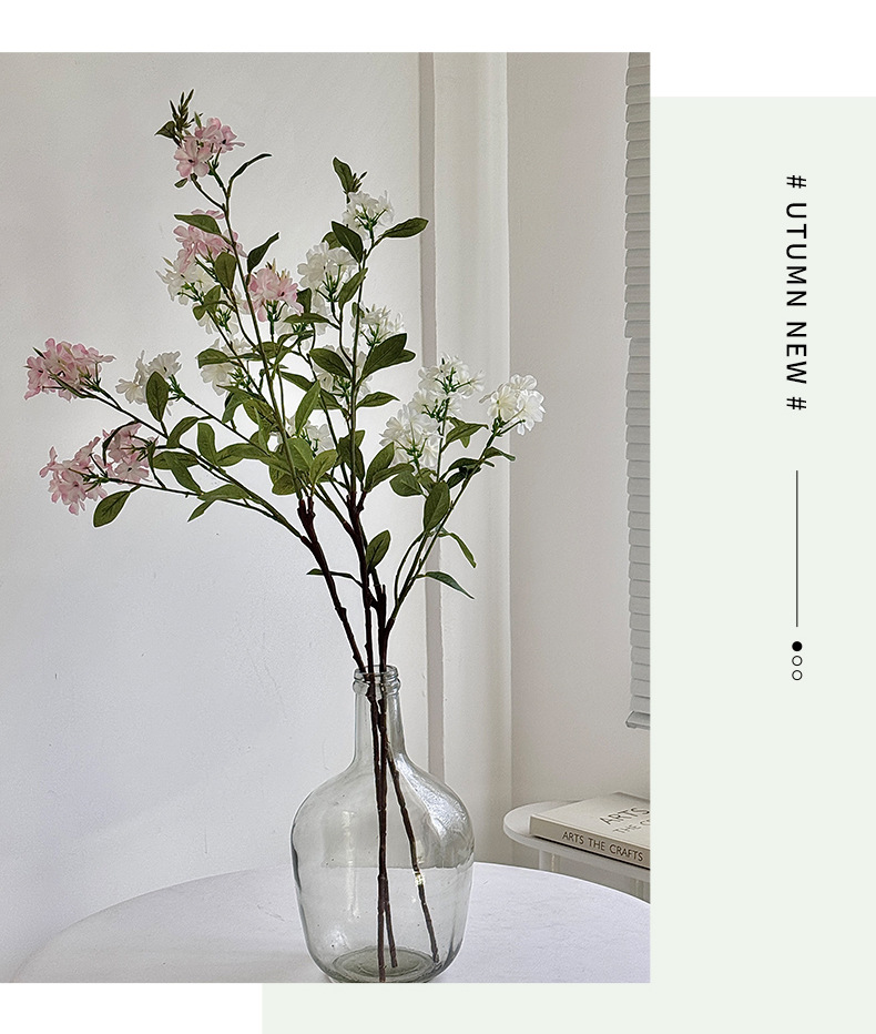 长枝雪兰花仿真花绣球假花束简约家居客厅装饰样板房摆件拍照道具详情7