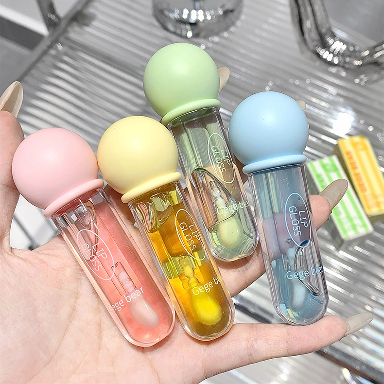 Gege bear Gogo Little Bear Pudding Jelly Lip Oil Moisturizes and hydrates, with a transparent pearlescent base pic 16