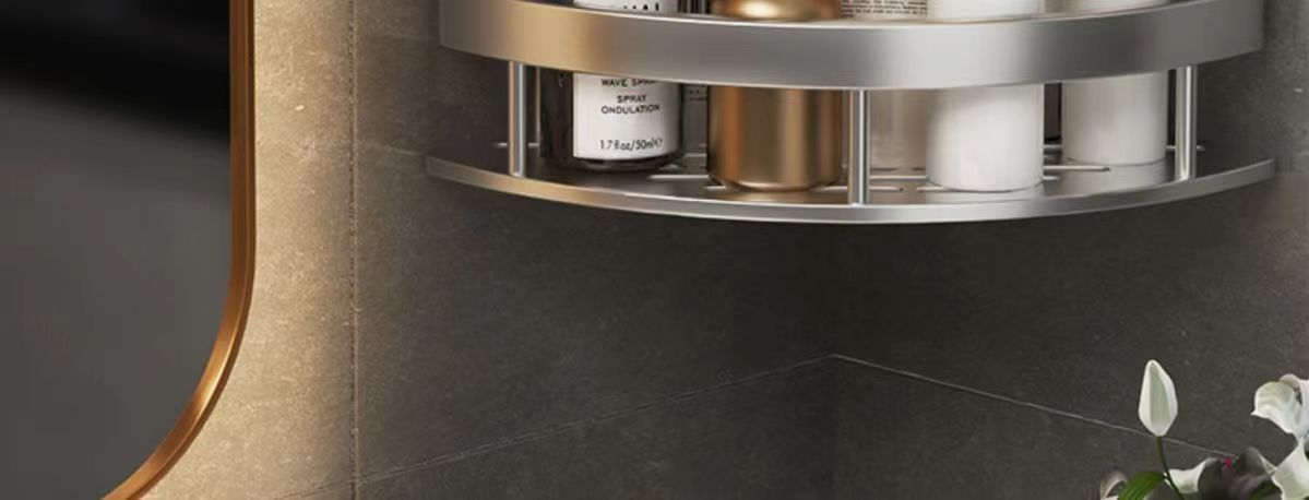 免打孔卫生间置物架浴室厕所洗手间洗漱用品壁挂墙上收纳架详情5