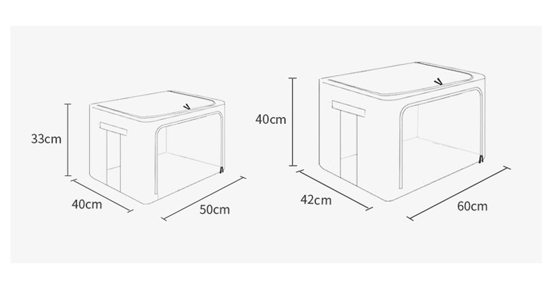 Cotton and linen clothes storage box, fabric clothes organization box, clothes quilt wardrobe organization box, folding moisture-proof storage bag pic 4