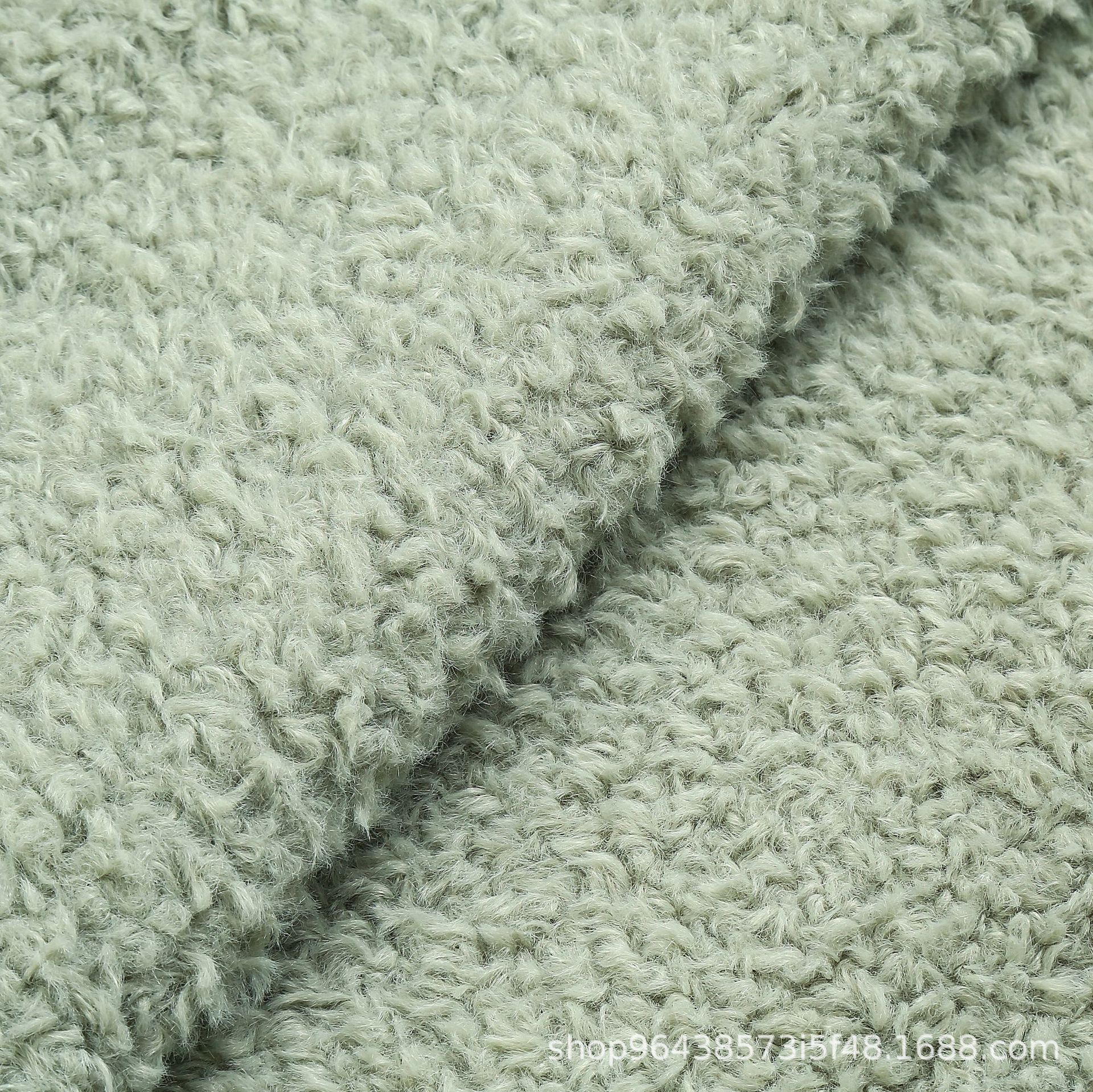 冰岛绒仿羊羔毛大衣外套毛绒面料颗粒服装现货批发纺织皮革针织毛巾布详情5