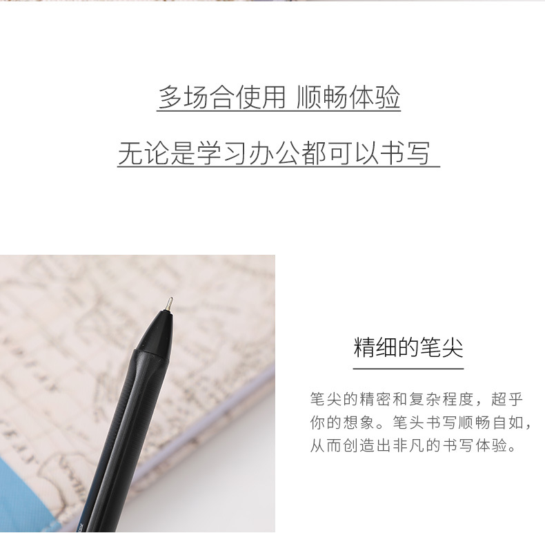 Tianfeng Oil Pen 508 Triangular Office 0.7MM oil pen, red, blue and black three-color bucket, smooth writing pic 11
