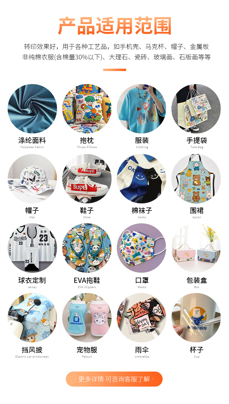 Heat sublimation transfer paper long roll 29g supply paper heat sublimation transfer paper Digital printing paper Ceramic printing paper pic 9