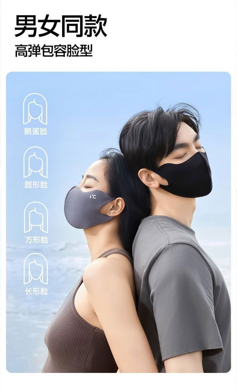 防晒口罩3D无痕冰丝女防紫外线遮阳遮脸男夏季防晒面罩护眼角透气详情18