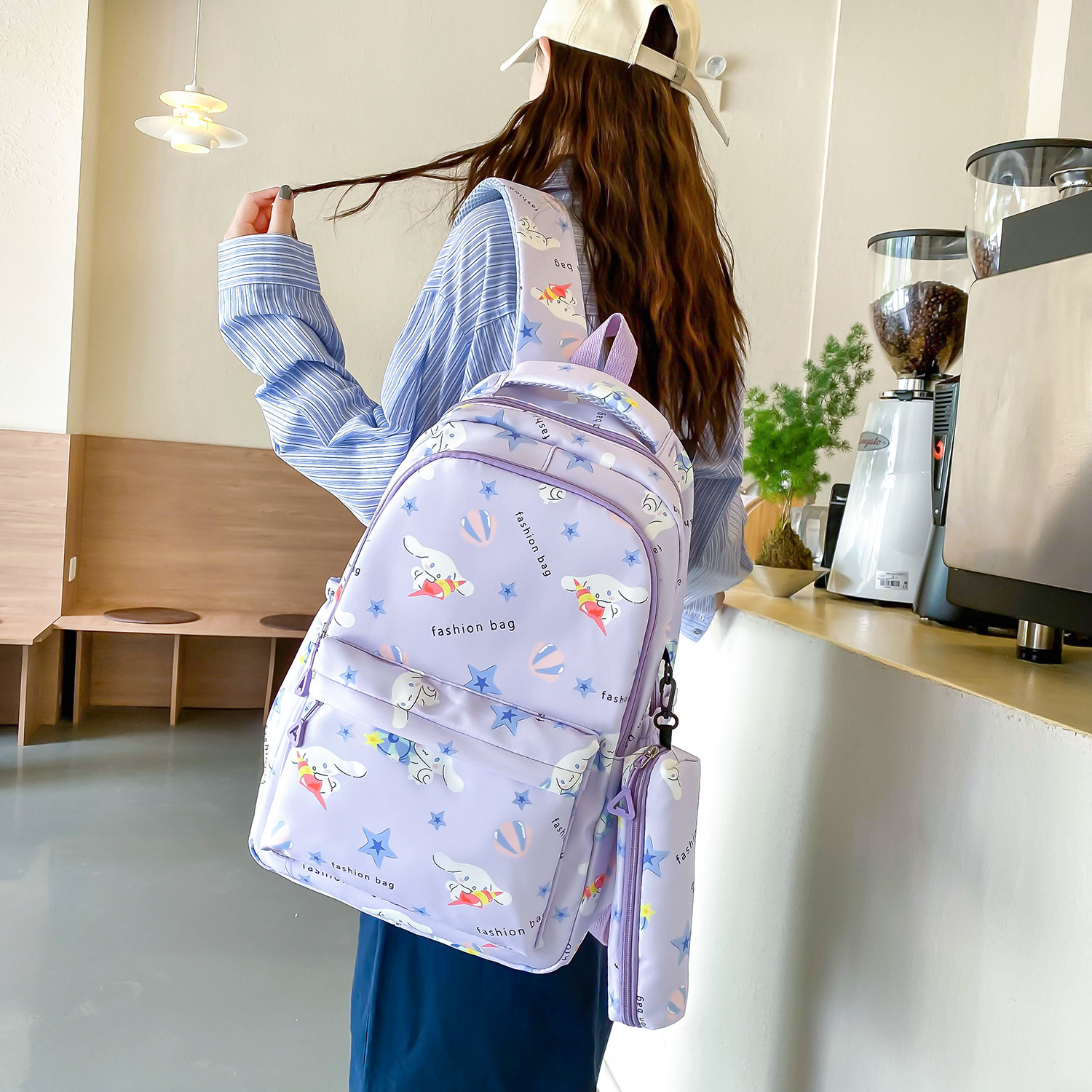 Two-piece backpack for girls in school, lightweight and lightweight bag for students in grades 3 to 6, schoolbag for junior high school students pic 46