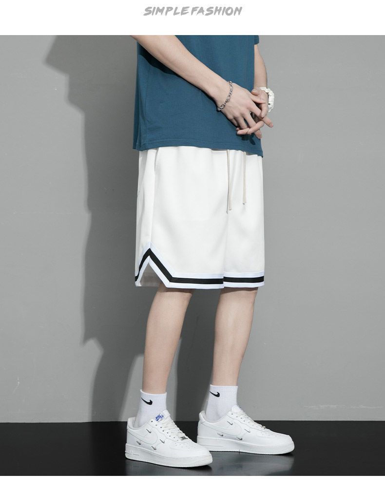 美式网眼透气运动篮球短裤男士潮牌外穿夏季冰丝训练五分裤子大码详情9