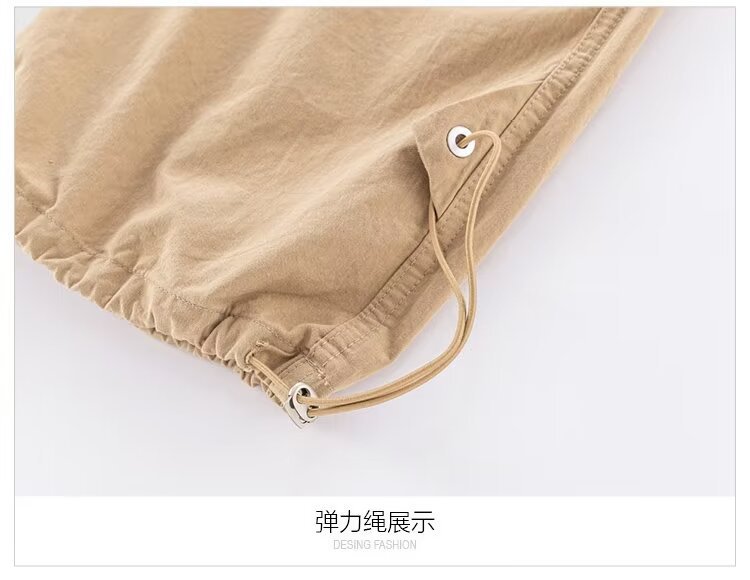女童工装裤2024新款夏装韩版洋气中大童纯棉女生休闲裤子潮酷穿搭详情37