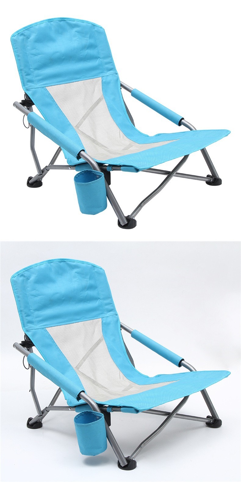 YEZHULIN户外休闲沙滩椅折叠椅定制便携式靠背矮脚沙滩椅定制详情6