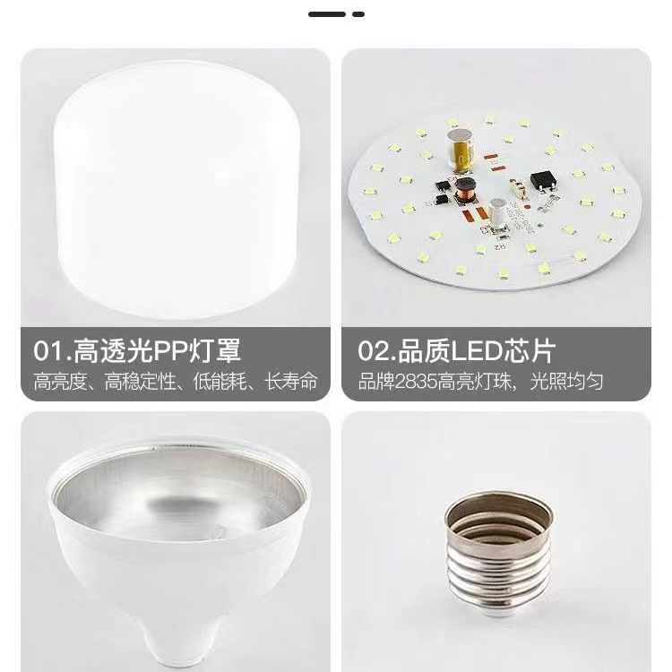 Bormei led bulb bulb E27 screw socket white light column lamp bulb lamp Energy-saving Lamp Zhizhen series High power pic 2