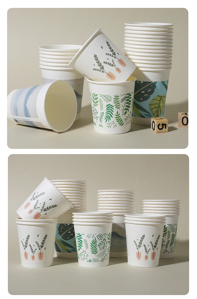 Disposable thick paper cups of good quality, thickened cups for business and household use, factory wholesale and customized small tea and drinking cups pic 15