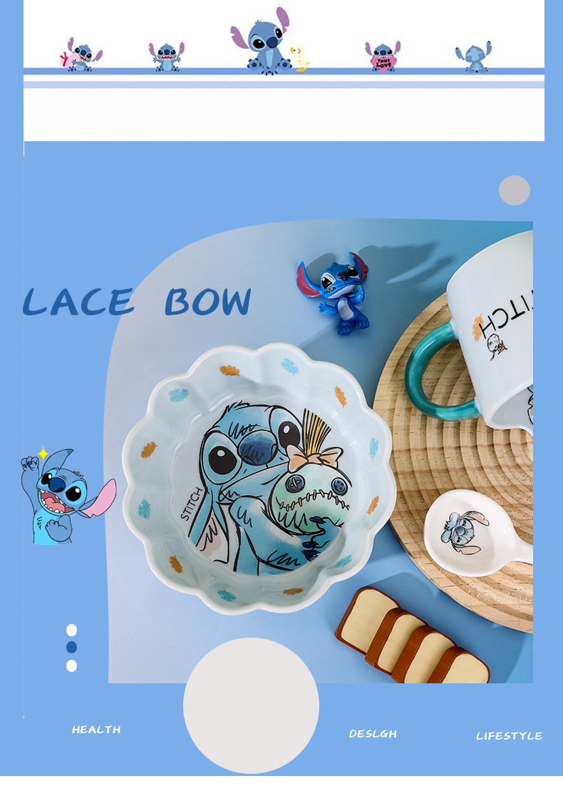 Stilzi Ceramic Tableware Set, cartoon handle bowl, ceramic salad bowl, cute rice bowl, personalized bowl and chopsticks gift box set pic 8