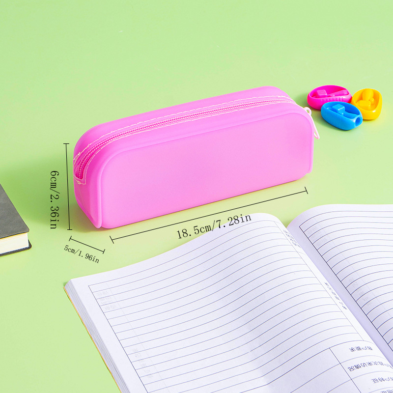Wholesale factory stock of luminous silicone pen cases, student stationery and learning supplies storage boxes pic 8