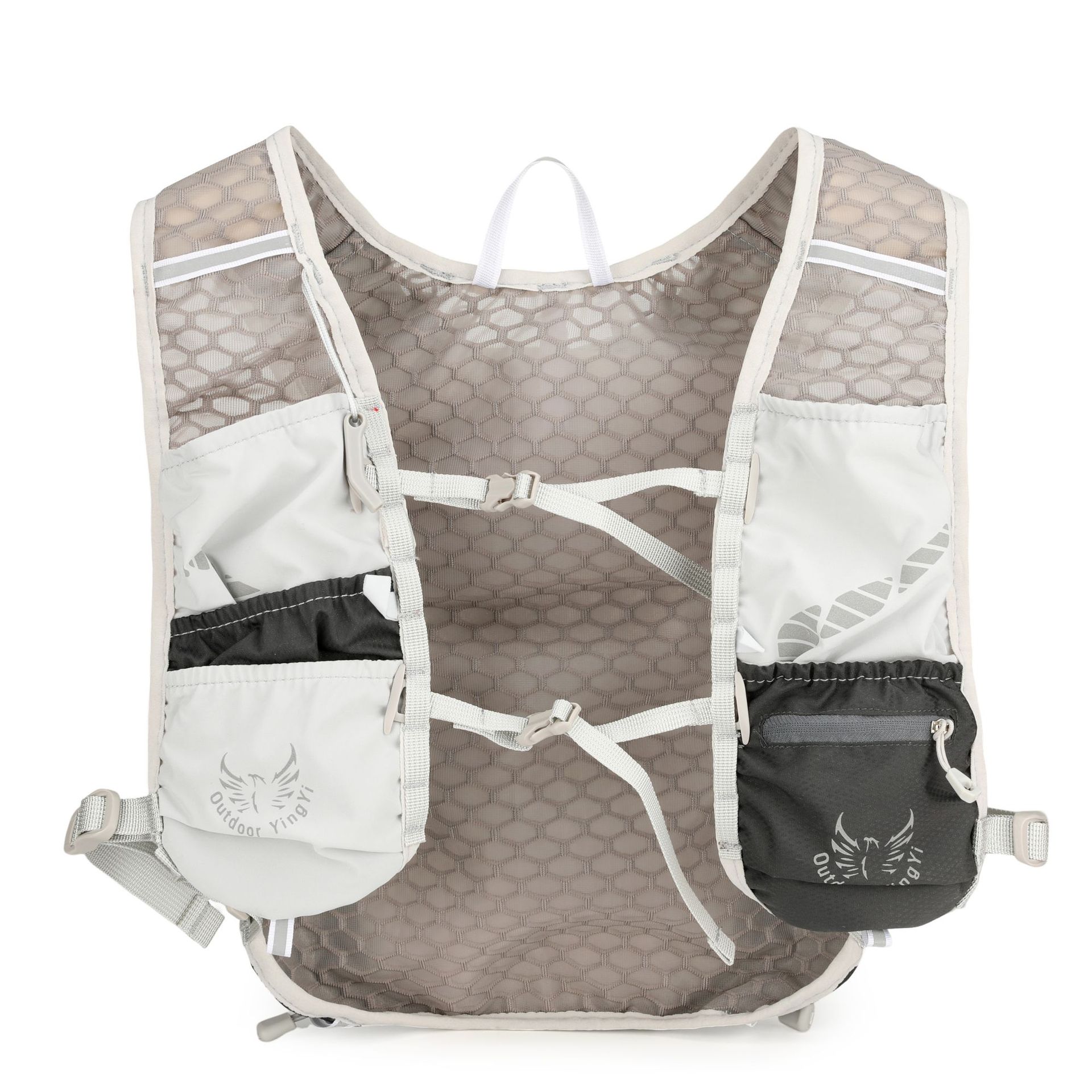 新款多功能尼龙跑步背包 安全反光运动背包水袋背包 骑行包详情48