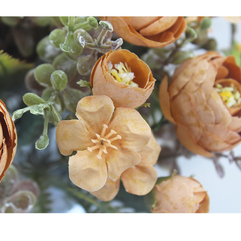 茶玫仿真花茶苞玫瑰把束小牡丹欧式插花家居装饰摆件花材摄影假花详情6