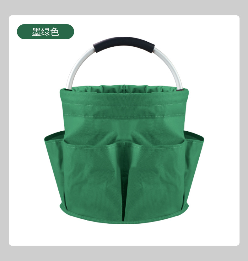 便携式编织购物篮手提袋束口袋藤编筐装菜收纳篮详情5