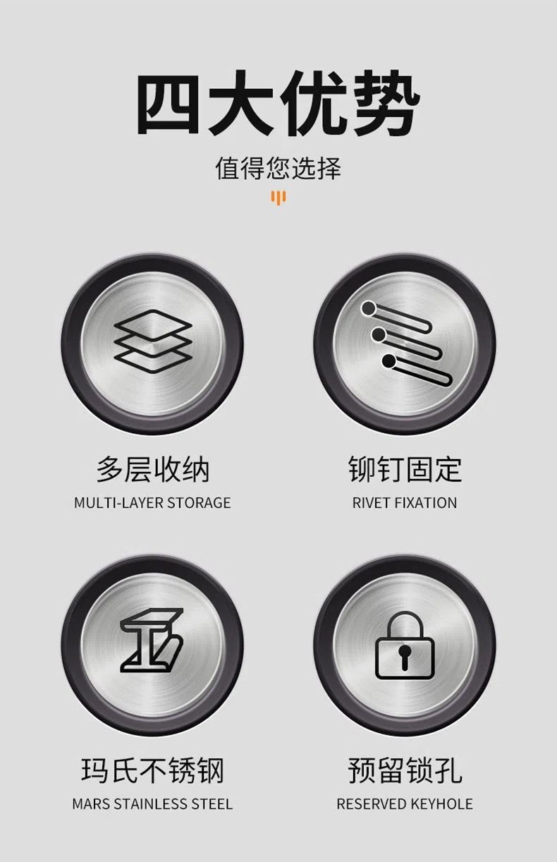 不锈钢工具箱五金三层折叠铁皮箱家用车载多功能手提式铁皮工业详情4